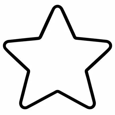 Großer Weihnachtsstern mit dicken Linien, ein sehr einfaches Ausmalbild für Kleinkinder